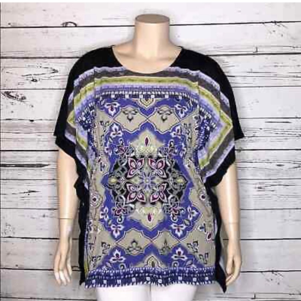 Style & Co Women’s Multicolored Tunic sleeve Top Sz XL NWOT💖